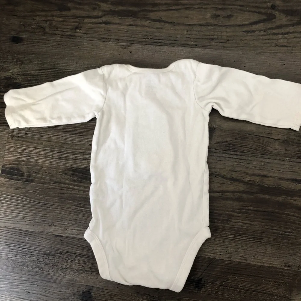 Carter's 6-12Mos. Bunny White Cotton Onesie